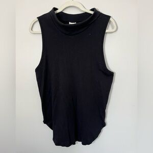 NWT Free People Women’s Black Mock Turtleneck Sleeveless Tank Top T Shirt Size M